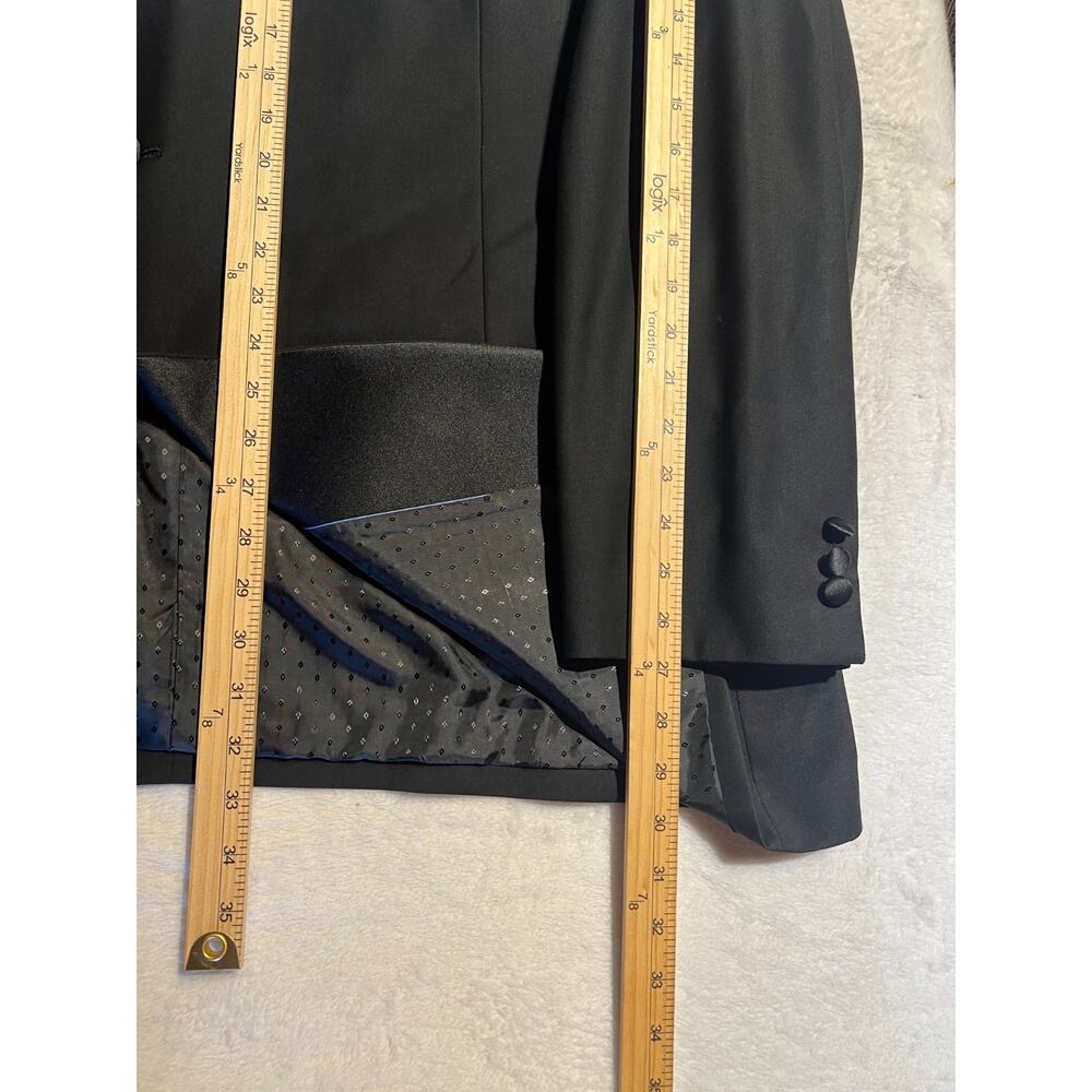 Valenti Uomo Mens 52R 46x32 Black Tuxedo 3 Button Formal Tux - Picture 12 of 16